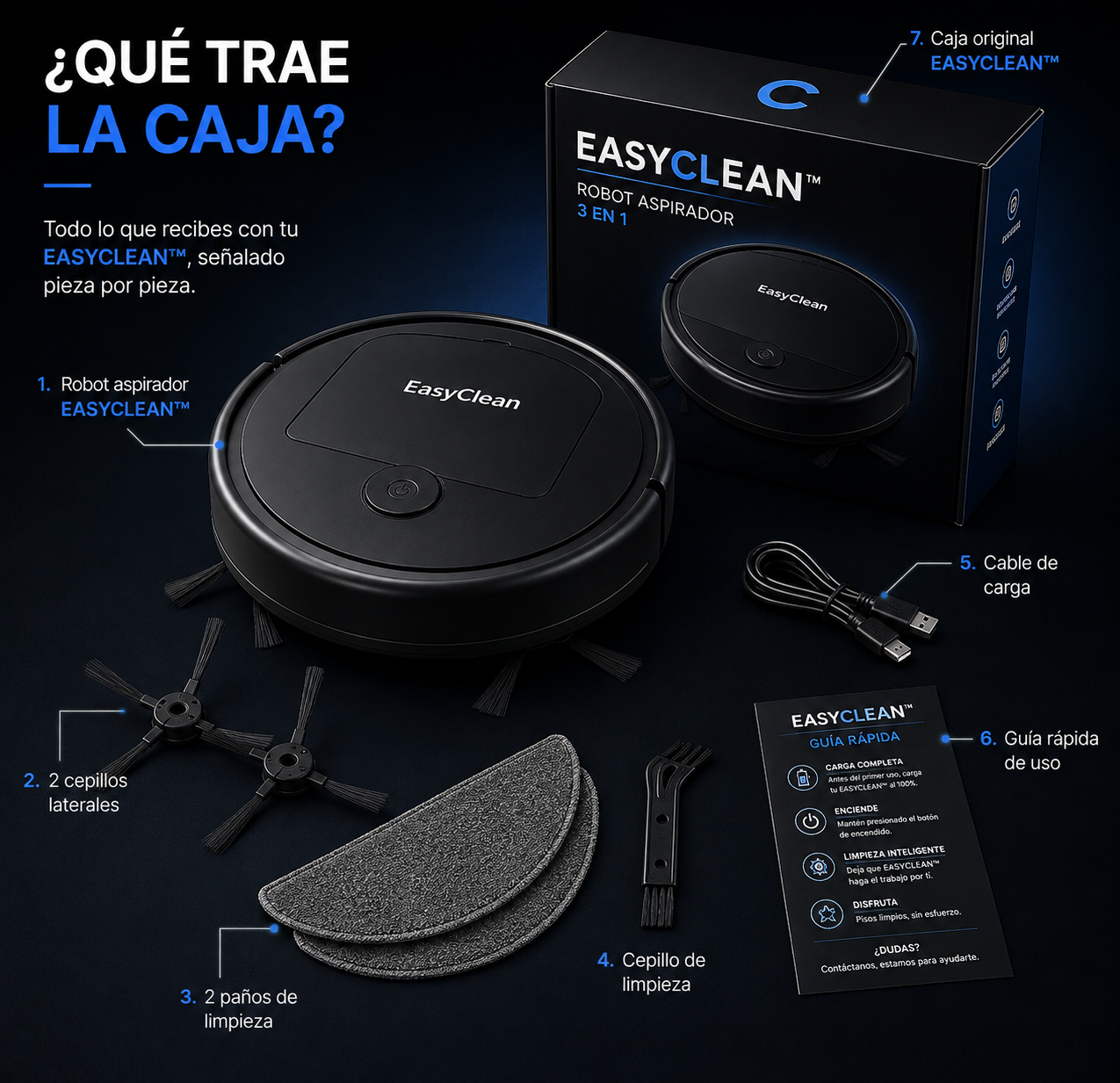 EASYCLEAN™ — ROBOT INTELIGENTE QUE LIMPIA TUS PISOS AUTOMÁTICAMENTE