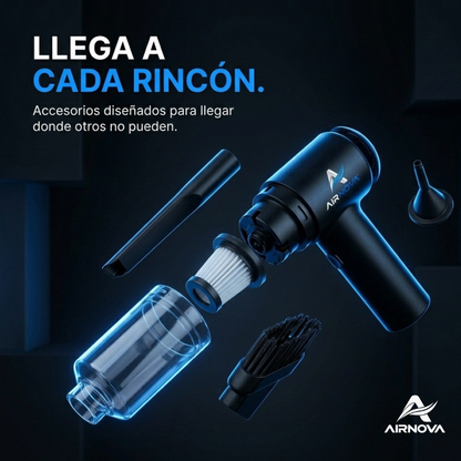 AirNova® Aspiradora Inalámbrica de Alta Succión - Aspira Líquidos y superficies difíciles.