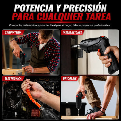 Taladro Destornillador Portátil Alemán + Kit 47 piezas GRATIS